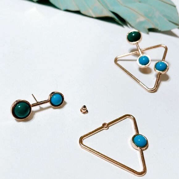 Geo earrings S101 - Picture 5 of 5